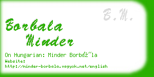 borbala minder business card